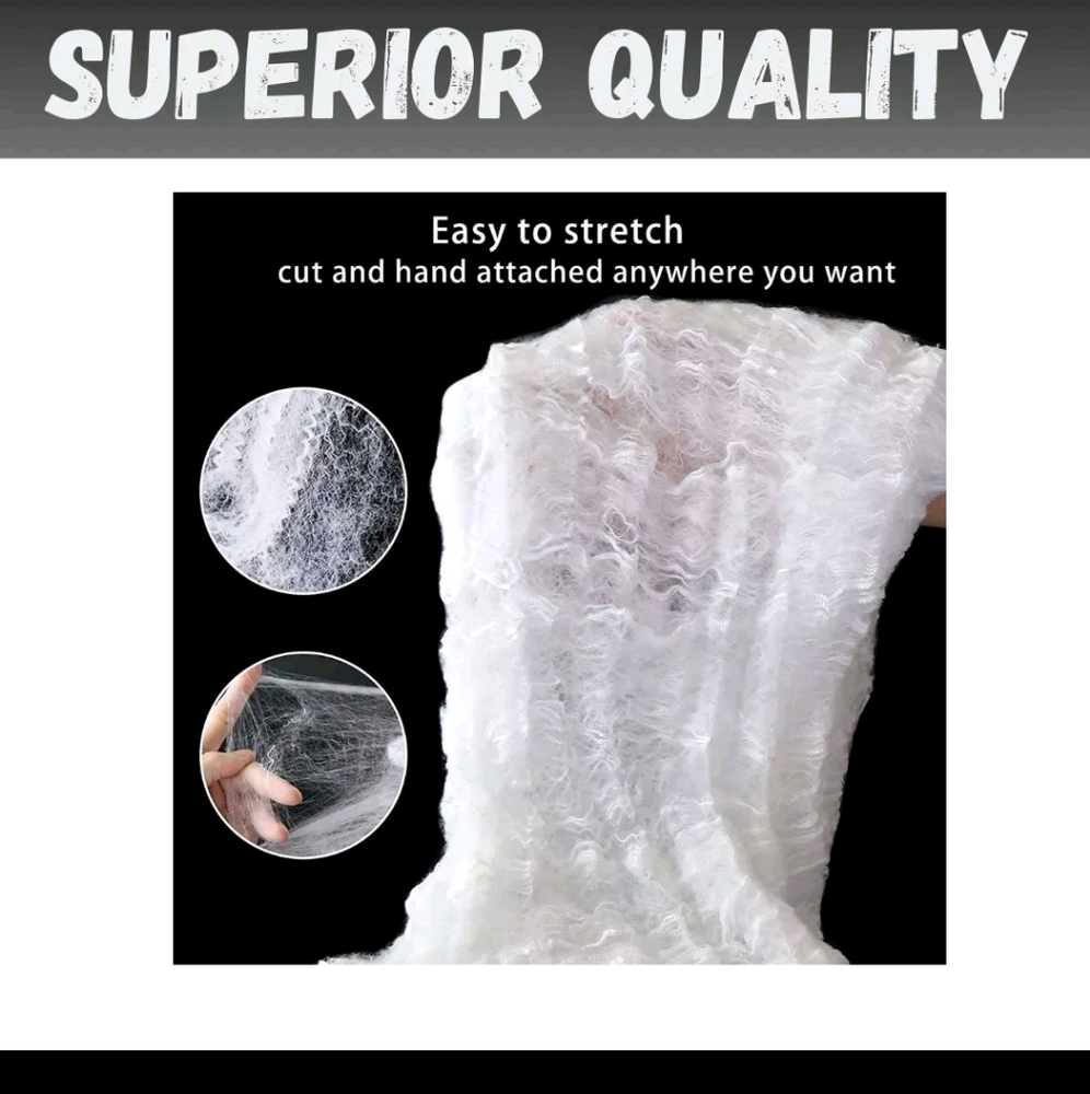 1000sqft Spider Web with 30 Fake Spiders, Super Stretchy Cobwebs for In/outdoor